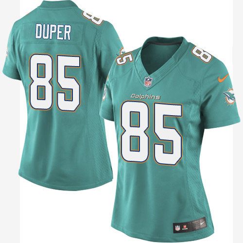 Women's Elite Mark Duper Nike Jersey Aqua Green Home - #85 NFL Miami Dolphins
